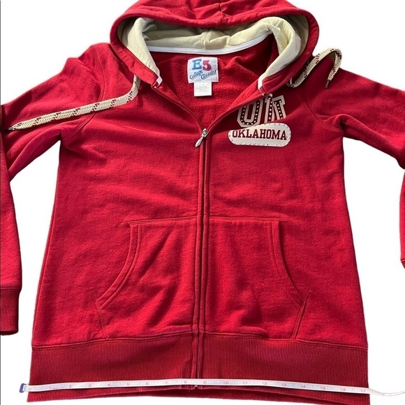 E5 CLASSICS WOMENS OU ZIPPERED HOODIE WITH BLING SIZE MEDIUM - Picture 7 of 12